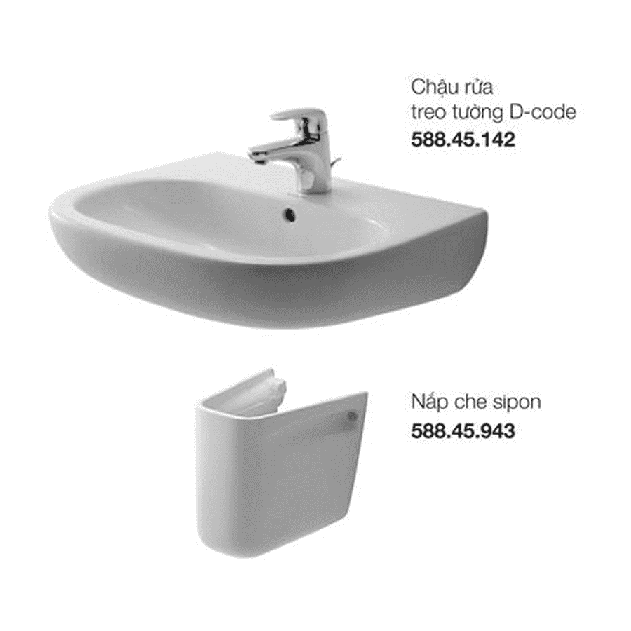 Lavabo treo tường D-code 550x430 588.45.147